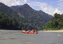 River rafting at Manas National Park