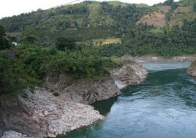 Confluence of Siang and Siyom river at Pasighat