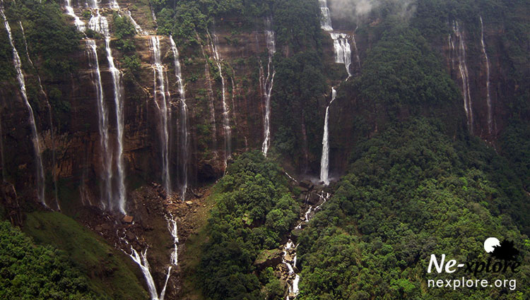 seven sister waterfall cherrapunji | 10 days Northeast india itinerary