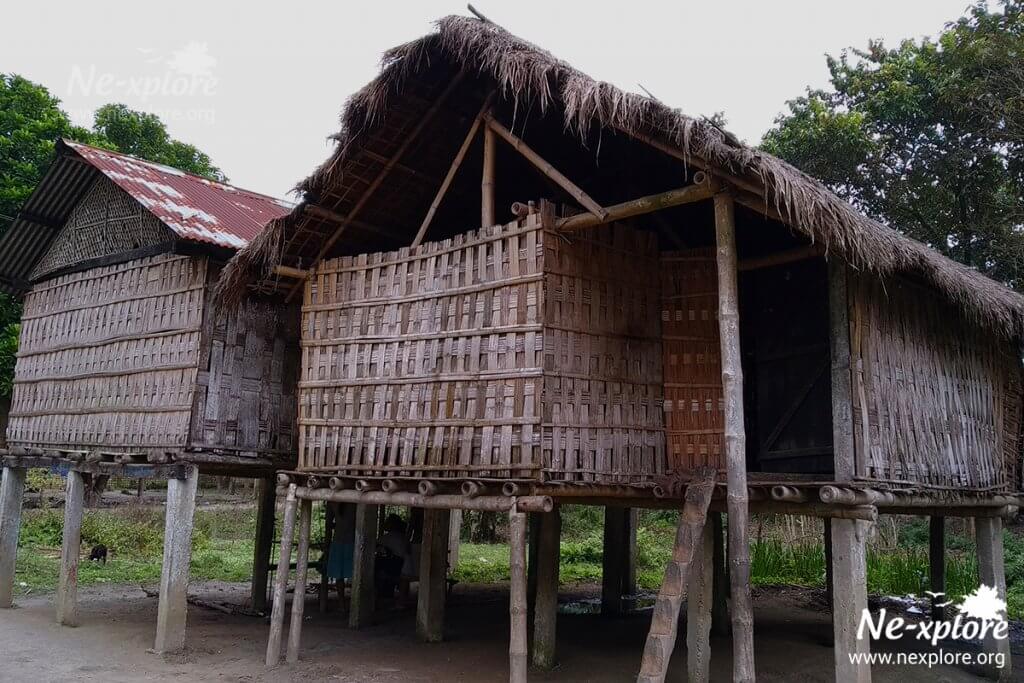 tribal village  at Majuli