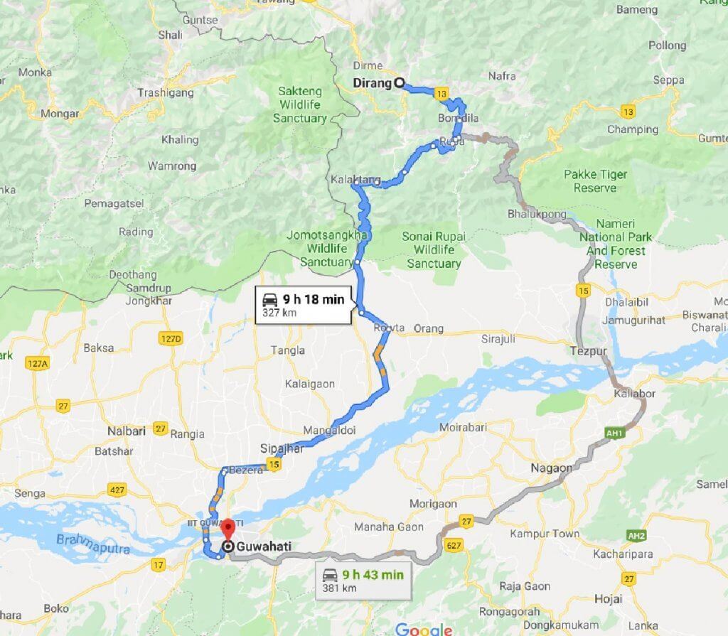 travel itinerary for north east india